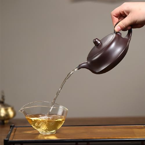 Tea Pots For Loose Tea Hand-carved Purple Clay Pot Office Teapot Conference Room Teapot Home Kung Fu Tea Set Tea Infuser Pot - Image 5