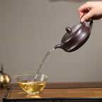 Tea Pots For Loose Tea Hand-carved Purple Clay Pot Office Teapot Conference Room Teapot Home Kung Fu Tea Set Tea Infuser Pot - Image 5