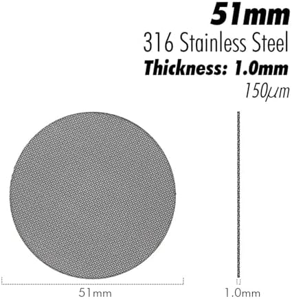 1PCS Coffee Puck Screen 51/53.5 58.5MM 316 Stainless Steel Portafilter Filter Plate Lower Shower For Espresso Machine 150um(51mm 1.0mm) - Image 2