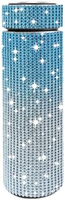 17 oz Bling Stainless Steel Water Bottle Rhinestone Vacuum Water Bottle Glitter Bottles Diamond Vacuum Flask Mug Gift Girls Women (500ml), Gradient Blue by Unknown