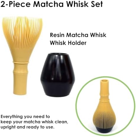 Japanese Tea Whisk Made of Resin, Non-breakable Dishwasher Compatible, Made in Japan, White Bamboo Color - Image 2