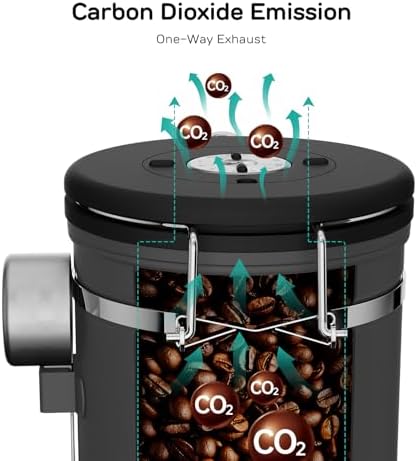Coffee Gator Coffee Canister, 22oz Airtight Stainless Steel Container - Image 4