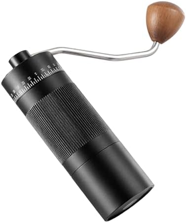 Manual Coffee Grinder, 55 Adjustable Settings 22g Capacity Burr Coffee Grinder, Hand Bean with Ergonomic Handle for Home Travel (Black) - Image 7