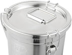 DYNAMI 304 Stainless Steel Containers With Lid,202oz Airtight Flour Container for Kitchen,5-10lbs Metal Airtight Canisters Milk Jug Coffee Bean Cookies Canisters w/Locking Clamp (6L/1.6Gal) - Image 6