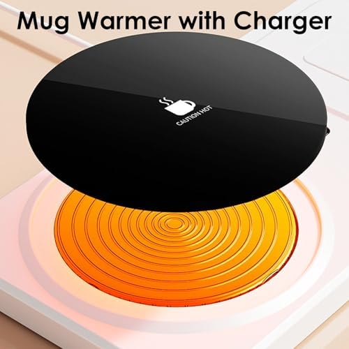 Mug Warmer with Wireless Phone Charger, Electric Beverage Warmer Plate with 3 Heat Settings 8H Auto Shut Off, for Heating Coffee, Beverage, Milk, Tea, Candle Wax - Image 7