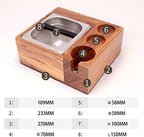 Espresso Tamping Station Coffee Filter Tamper Holder Espresso Knock Box Wooden Base Coffee Dump Bin Great Alternative for Barista Espresso Tamping Mat, for 58Mm Portafilters - Image 2