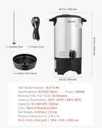 VEVOR Commercial Coffee Urn, 40 Cup 6 L Hot Beverage Dispenser with Dripless Faucet, Quick-Brewing Commercial Coffee Maker, with Stainless Steel Liner, for Catering, Business, Church & Restaurant - Image 7