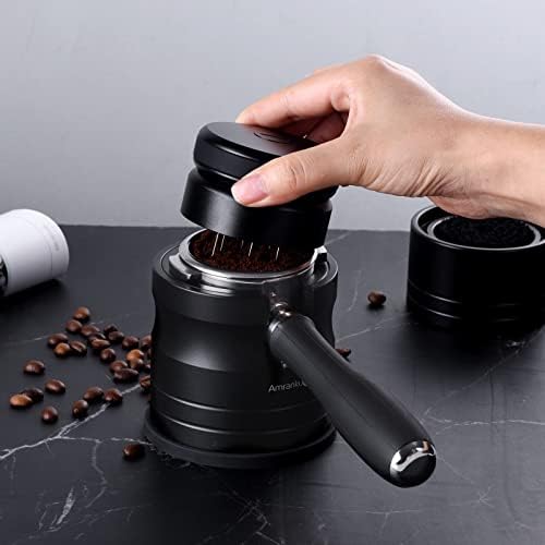 Coffee Portafilter Holder| Espresso Tamper Stand| Aluminum Alloy Espresso Holder| With Non-slip Base| Suitable For Most 58mm Coffee Machin Portafilter| (58mm, Black) - Image 4