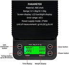 High Precision LCD Electronic Scales 3kg/0.1g 5kg/0.1g Drip Coffee Scale with Timer Portable Electronic Digital Kitchen Scale(Brown 3kg 0.1g) - Image 5