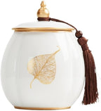 Ceramic Tea Canister with Sealed Lid for Loose Leaf Storage by ELEFOCUS