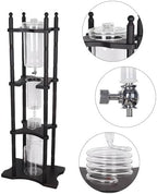 Cold Brew Maker Tower Iced Coffee Maker, Cold Brew Coffee Maker, 2500ml Vertical Japanese Style Glass Container and Wood Stand 25 Cups With Slow Drip Technology For Home Office Drip Coffee Maker - Image 6