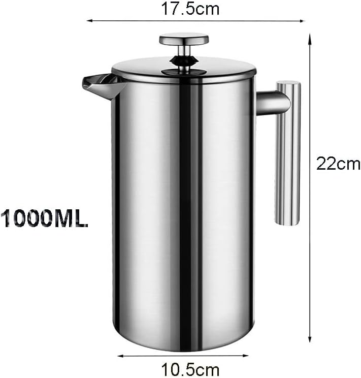 Coffee Maker French Press Stainless Steel Espresso Machine Double-Wall Insulated Tea Pot - Image 2