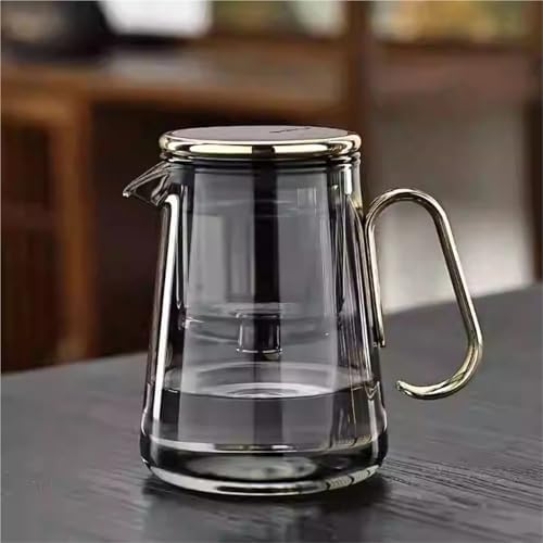 Glass Tea Maker Pot Kettle Infuser Teapot with Filter 700ML Water Separation Inner Magnetic Switch Tea Filtration Container Cup(W 700ML 4 Cups) - Image 3