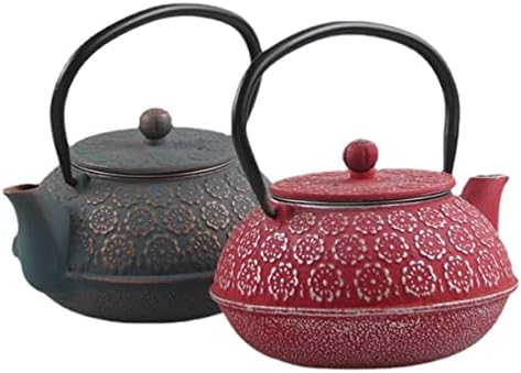Tea Kettle 20oz/0.6L Teapot Cast Iron Tea Kettle Pot with Infuser Japanese Style Home Teapots(B) - Image 5