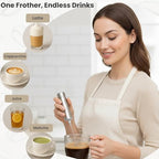 Milk Frother 2-Pack – Rechargeable & Battery-Operated Handheld Foam Makers for Coffee, Matcha, Hot Chocolate & Gifts for Coffee Lovers - Image 5