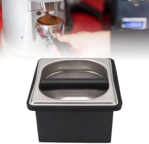 Stainless Steel Coffee Knock Box with Removable Ground Container Noise Reduction Rubber Coffee Box for Cafe Bar(7.3in) - Image 4