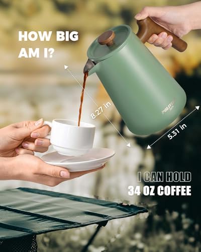 POLIVIAR French Press Coffee Maker, 34 oz - Image 6