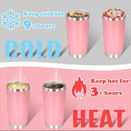 20 oz Tumbler Insulated Tumblers Stainless Steel Coffee Mug,Pink 12PCS - Image 4