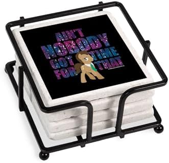 CafePress MLP Dr. Hooves Tumbled Stone - Set of 4 Coasters Set of 4 w/holder by CafePress