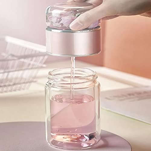 EVGATSAUTO Glass Tea Infuser Bottle 420ML, Double Wall Double Layer Stainless Steel Insulated Bottle, Leak Proof Travel Tea Infuser with Strong Glass for Home Use - Image 3