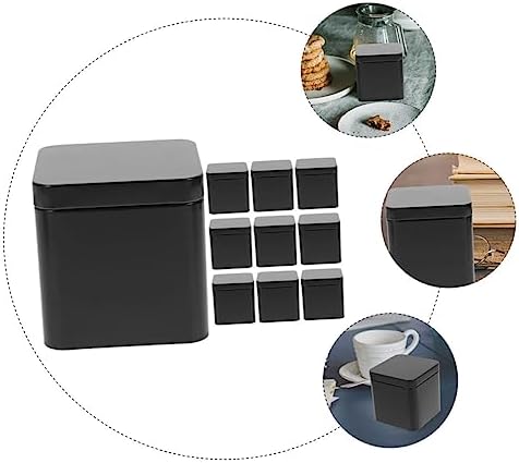 Healifty 3sets Rectangular Tinplate Box for Tea Small Candy Box Tinplate Storage Container 10pcs*3 - Image 7