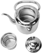 Stovetop Tea Kettle, 304 Stainless Steel Tea Kettle with Infuser, Top Handle, Gooseneck Spout, Wide Opening, for Home Office Gas Induction Ceramic Stove (1.5L) - Image 7