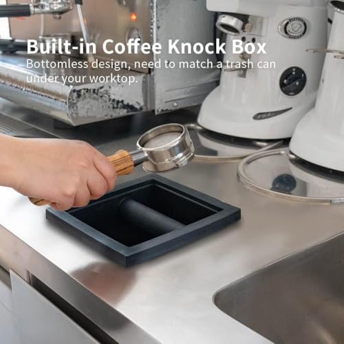 watchget Bottomless Espresso Knock Box, Built-in Coffee Ground Container - Image 5