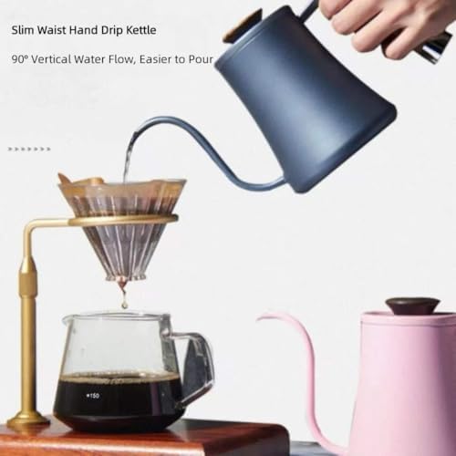 Gooseneck Kettle Pour Over Coffee Maker, White, 16oz/0.6L - Image 4