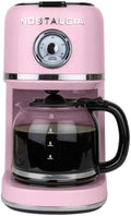Nostalgia Classic Retro 10 Cup Coffee Maker, Pink by Nostalgia