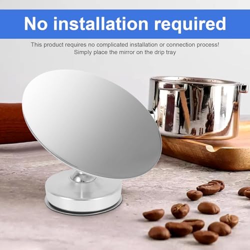 Espresso Extractor Mirror, Espresso Shot Mirror, Coffee Extraction Observation Mirror, Coffee Extraction Reflective Mirror, Reflector Magnetic Base for Observing Coffee Flow Rate (Silver) - Image 6