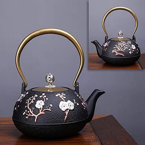 LJYT Teapot Teapots Cast Iron Handmade Teapot Loose Leaf Teapot Filter Heat Tea Kettle Single Home kettle Uncoated vintage cast iron kettle (Color : Cheeky) by Unknown
