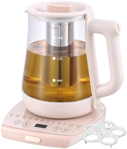 Health Pot Electric Kettle with Infuser,Smart Fruit Hot Tea Maker, Temperature Control and Tea Keep Warm, 12 Functional Procedures, 1.8 Liters of Capacity(pink) by cglightwsparkle
