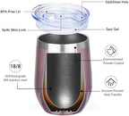 MEZMUT 12oz Insulated Wine Tumbler with Lid Wine Glass(Rose Gold,6 Pack) - Image 4