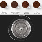 Manual Coffee Grinder – 6-Star Stainless Steel Burr, Adjustable Grind Settings, Portable Manual Espresso & Burr Coffee Grinder With Brush, Durable Body, 30g Capacity- Gray - Image 5