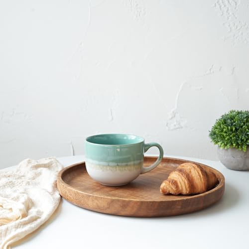 Bosmarlin Ceramic Coffee Mug Set of 4, 16 Oz, Jumbo Latte Mugs, Dishwasher and Microwave, Unique Reactive Glaze (Multicolor, 16 Oz) - Image 4