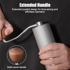 Manual Coffee Grinder, Adjustable Hand Espresso Mill with Solid Wood Handle Stainless Steel Conical Burr Machine for French Press Moka Pot - Image 6
