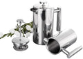 OMANA Cafetiere 350ml/800ml/1000ml Stainless Steel French Press Coffee Maker - Double Walled Insulated Coffee Maker Pot for Home and Office (800ml), FCP01 by Omana