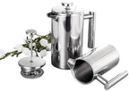 OMANA Cafetiere 350ml/800ml/1000ml Stainless Steel French Press Coffee Maker - Double Walled Insulated Coffee Maker Pot for Home and Office (800ml), FCP01 by Omana
