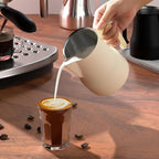 350/500ml Stainless Steel Milk Frothing Pitcher Coffee Barista Frother Pitcher Espresso Steaming Frother Latte Cup Milk Jug(silver 350ml1) - Image 7