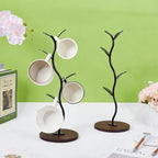 2Pcs Mug Holder Stand, Iron Countertop Mug Tree 5 HooksTree Rack for Counter Cafe Accessories Breakroom Decor & Kitchen Organizer Storage Stand (Black) - Image 5