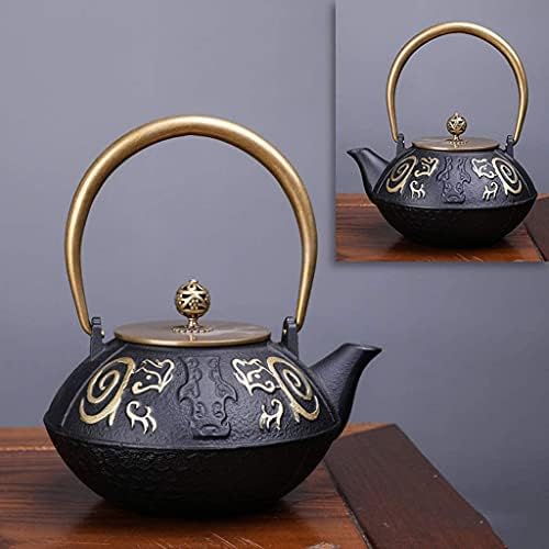 LJYT Teapot Teapots Cast Iron Handmade Teapot Loose Leaf Teapot Filter Heat Tea Kettle Single Home kettle Uncoated vintage cast iron kettle (Color : Lucky bag) by Unknown