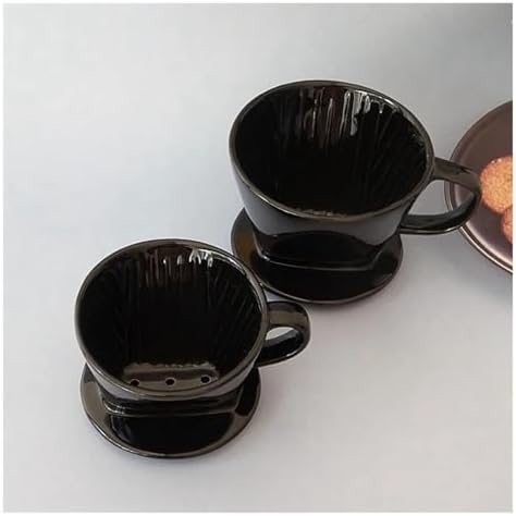 Coffee Filter Cup, Single Black Ceramic Dripper, Reusable Drip Holder(S) - Image 4