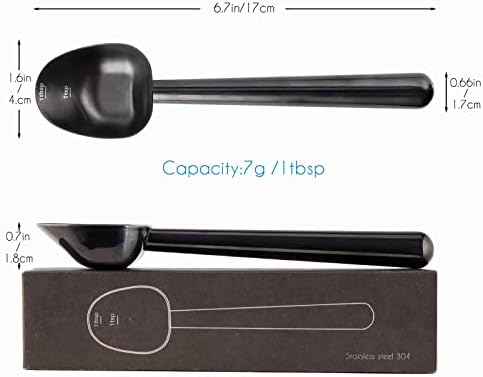 Easyworkz Stainless Steel Long Hollow Handle Coffee Scoop,7g Measuring Spoon, Gunmetal Black, Bundled with Easyworkz Nando French Press 34 oz Double Wall Insulated Thermal Coffee Maker - Image 2
