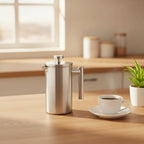 French Maker Stainless Steel Press Pot Manual Brewer Coffee Pot With Ergonomic Handle And Drip Spout For Clean Serving Suitable for home desk travel, 1500ml/50oz - Image 6