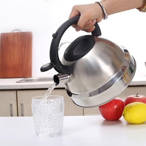 3L Capacity Stainless Steel Stove Top Tea Kettle Durable Thickened Flat Bottom Whistling Teapot Anti Hot Handle Hot Water Kettle - Image 4
