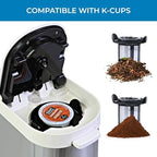 Kenmore Single Serve Coffee Maker – 6–12 Oz Brew Sizes, Compatible with Keurig K‑Cup Pods & Ground Coffee, One Cup Brewer, Travel Mug Friendly, Auto Shut‑Off, Hot & Iced maquina de cafe, White - Image 3
