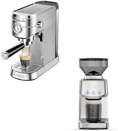 CASABREWS CM5418 Espresso Machine with Tornado Basic Coffee Grinder by CASABREWS