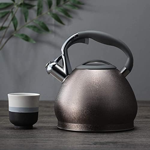 Stovetop Tea Kettle Whistling Teapot Tea Kettle 3L Stainless Steel Whistling Kettle Teapot Thickened Bottom Kettle Electric Induction Stove Kettle Camping Teapo, - Image 3