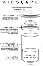 Airscape Stainless Steel Coffee Canister - 2-Pack - Food Storage Container - Image 6