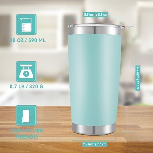 20 oz Tumblers Bulk Stainless Steel Tumbler with Lid, 6 Pack - Image 3